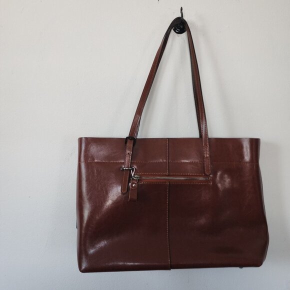 Kattee Leather Hobo Brown Bag Zip Close Leather - Picture 7 of 7